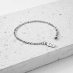 pulseira masculina em aço inoxidável