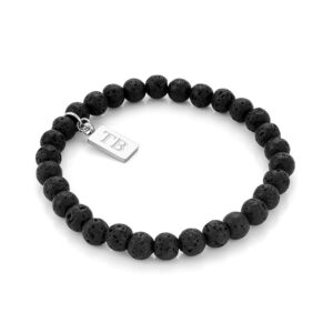 Pulseira para Homem em Aço Inoxidável com Pedras naturais - marca portuguesa Twobrothers - Pulseira Fort Worth - Pulseira masculina com estilo