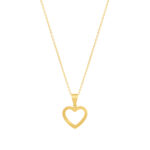 Colar Heart Gold em aço inoxidável dourado dourado para Mulher da marca Twobrothers.