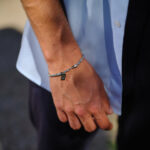 Pulseira Homem Prateado em aço Inoxidável