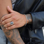 Pulseira Homem Prateado em aço Inoxidável