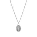 Colar Cowpens para homem em aço inoxidável com medalha e símbolo de espada da marca Twobrothers.