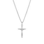 Colar Manassas para homem em aço inoxidável com cruz de Jesus Cristo da marca Twobrothers.