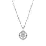 Colar Newport Compass para homem em aço inoxidável da marca Twobrothers com pendente em forma de bússola.