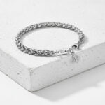 Pulseira masculina com pendente ancora