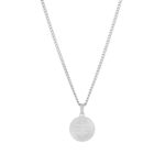 Verso a medalha do Colar Monterey, em aço inoxidável com medalha de S. Benedicto, para homem, da marca Portuguesa Twobrothers