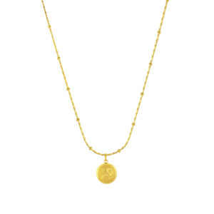 Colar em aço inoxidável dourado com pendente de Elefante da Sorte, para mulher, produzido pela marca Twobrothers