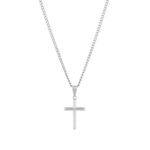 Colar Prateado Dillon, para homem, com pendente em forma de cruz em aço inoxidável da marca portuguesa Twobrothers.