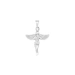 Pendente Angleton Prateado, em aço inoxidável para colares.