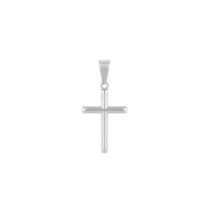 Pendente cruz Dillon Prateada, em aço inoxidável para colares.