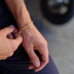 Pulseira Homem Dourado em aço Inoxidável