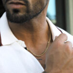 Conjunto Homem Pulseira e Colar Dourado Danville - Image 5