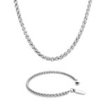 Conjunto Pulseira Malabar e Colar Colorado, em aço inoxidável antialérgico da marca Twobrothers.