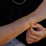 Pulseira Homem Dourado em aço Inoxidável