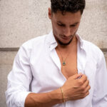 Colar Homem Dourado em aço Inoxidável