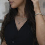 Colar Mulher Heart Duplo Prateado