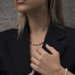 Colar Mulher Pedras Dourado