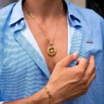 Colar Homem Dourado Bússola - Image 2