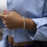 Pulseira Mulher Jasper Dourada