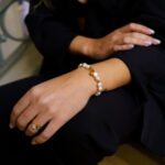 Pulseira Mulher Perolas Dourada