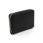 carteira para mulher de cor preta em pele genuina. Possui vários compartimentos para cartões, notas e moedas.