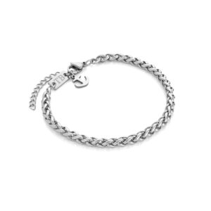 Pulseira mulher em aço inoxidável com pendente em forma de ancora