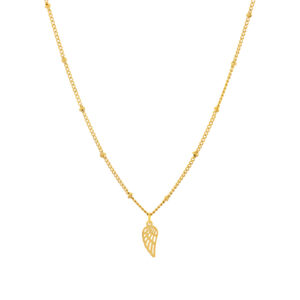 Colara para mulher dourado com pendente em forma de asa