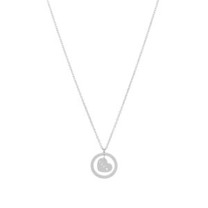 Colar para mulher em aço inoxidável com pendente luck