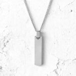 Colar para homem para gravação personalizada. Colar em aço inoxidável.