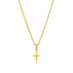 Colar Homem dourado com Cruz Clermont, para homem, produzido em aço inoxidável que não faz alergia, na categoria de moda em Portugal