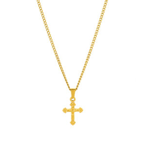 Colar Homem dourado com Cruz Columbia, para homem, produzido em aço inoxidável que não faz alergia, na categoria de moda em Portugal
