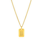 Colar Homem dourado com pendente Seattle, para personalizar, produzido em aço inoxidável que não faz alergia, na categoria de moda em Portugal